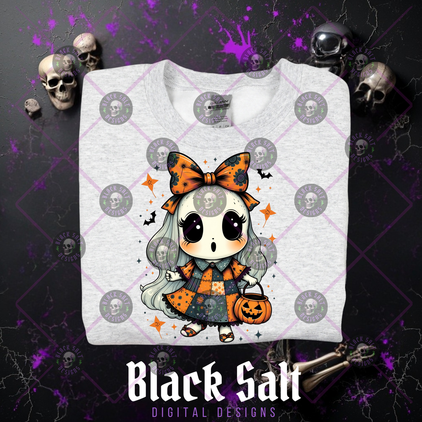 CUTE QUILT GHOST GIRL INSTANT DOWNLOAD