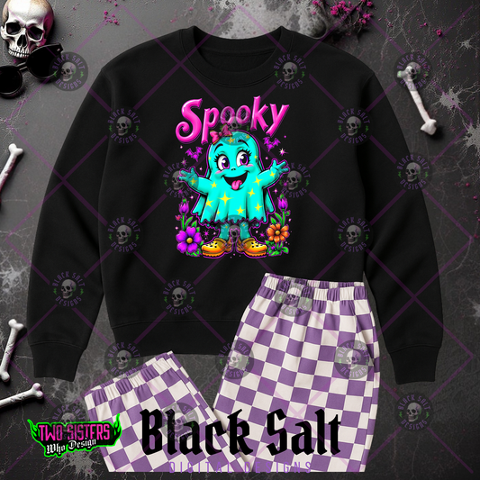 *BLACK FABRIC* CUTE SPOOKY GHOST INSTANT DOWNLOAD