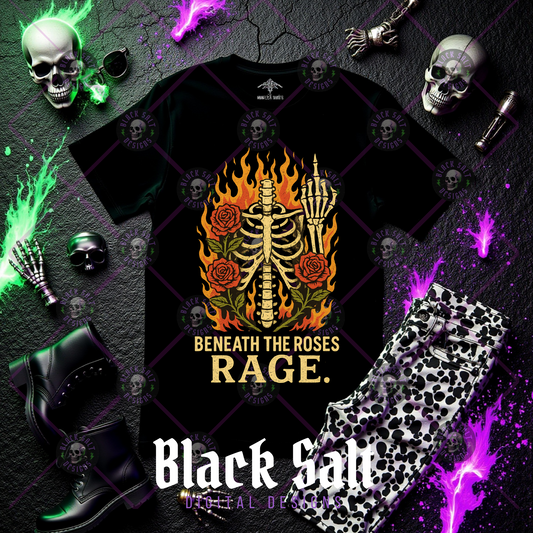 Beneath the Roses. Rage.  DIGITAL DOWNLOAD - BLACK FABRIC ONLY